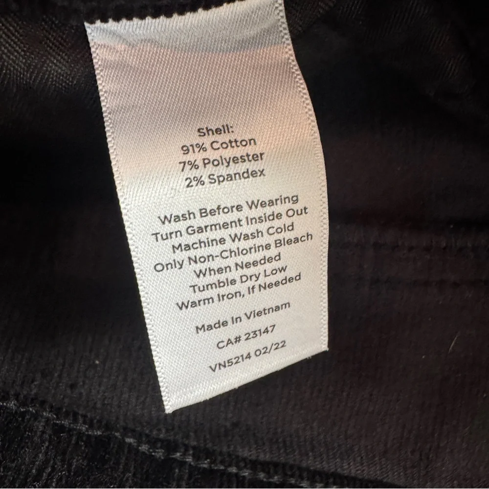 Talbots Corduroy Jegging High-Rise Straight Leg‎ Pants Size 6